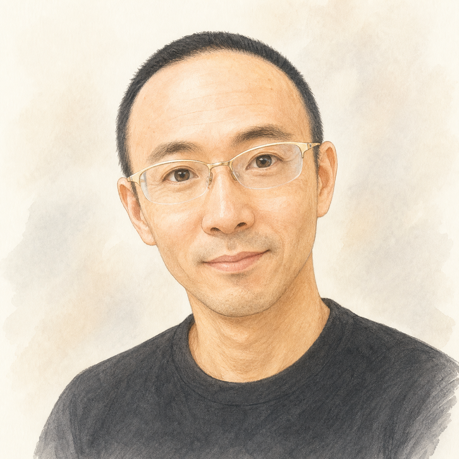 北　守史の似顔絵イラスト